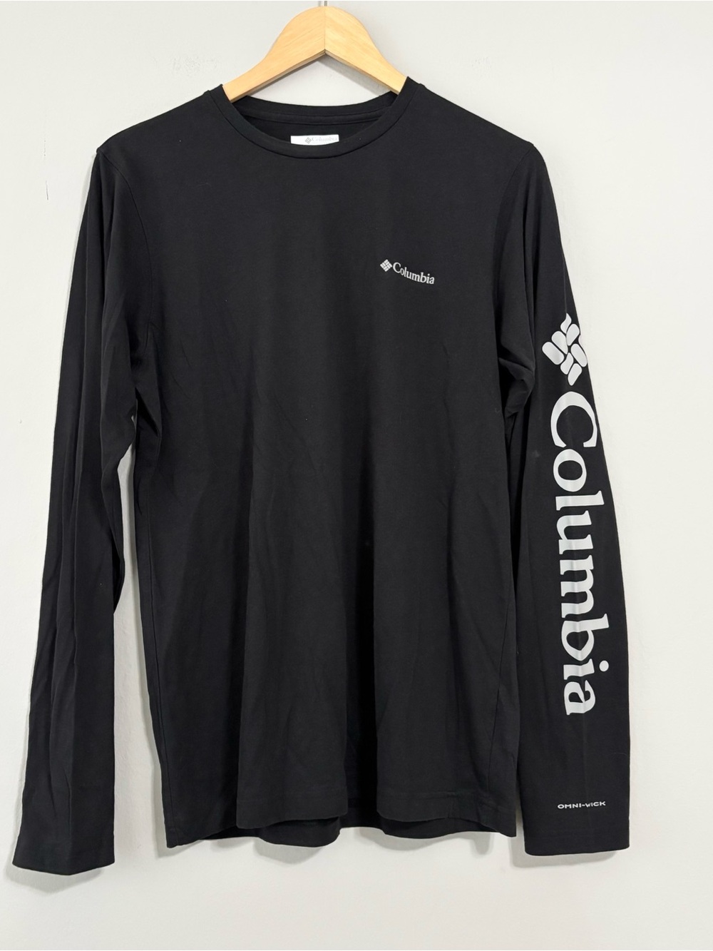 Columbia Black Long Sleeve Cotton Blend Shirt